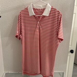 Bonobos Red and White Striped Polo Shirt